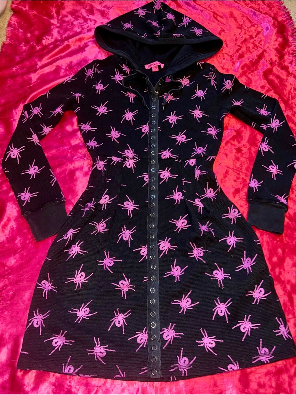 Betsey Johnson Spider Thermal Dress M - Picture 4 of 9